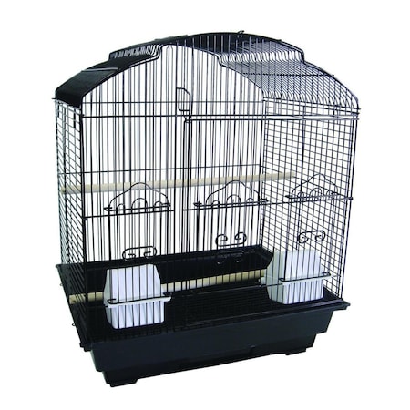 Peticare 5834-4814BLK 0.67 in. Bar Spacing Small Parrot Cage, Black - 18 x 14 in. PE4242120